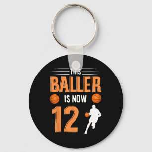 Chaveiro Basquete de Aniversário de 12 - Este Chamador Tem