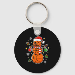 Chaveiro Basquete de Natal Boneco de Neve Jogador Papai Noe