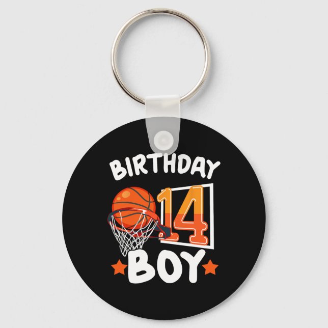 Chaveiro Basquete Im 14 Anos 14 Aniversário Decor (Frente)