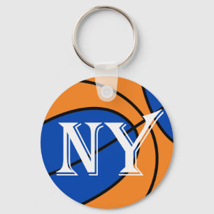 Chaveiro basquete laranja azul de nova iorque