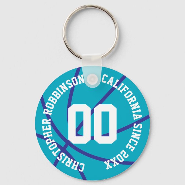 Chaveiro Basquete Moderno Personalizado  (Frente)