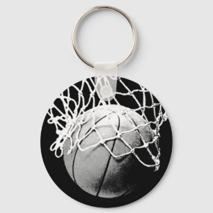 Chaveiro Basquete preto e branco