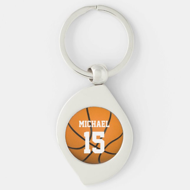 Chaveiro Basquete Seu Nome Personalizável (Frente)