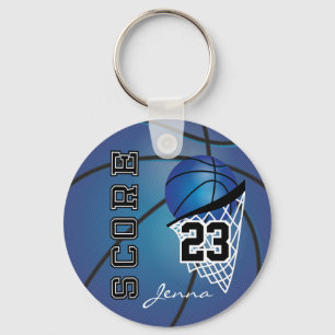 Chaveiro Basquetebol azul escuro personalizado