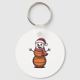 Chaveiro Basquetebol Boneco de Neve Amantes do Esporte de N