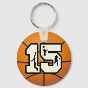 Chaveiro Basquetebol e jogadores do número 15