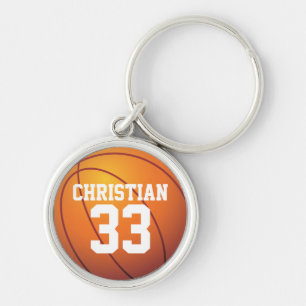 Chaveiro Basquetebol personalizado do nome e do número