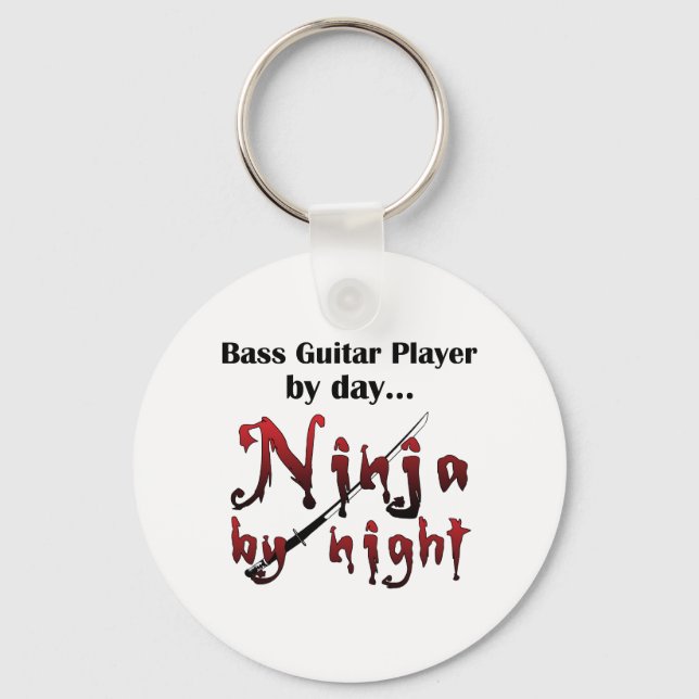 Chaveiro Bass Guitar Ninja (Frente)
