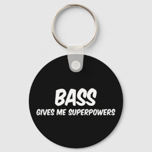Chaveiro Bass Superpower Engraçado Super-herói Música