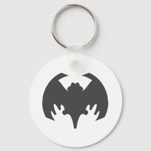 Chaveiro Bat Cinza The MUSEUM Zazzle Gifts