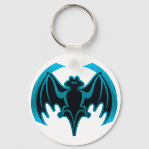 Chaveiro Bat Cyan O MUSEUM Zazzle dá presentes