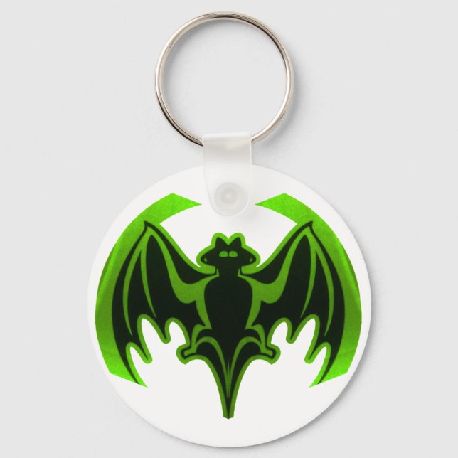 Chaveiro Bat Green MUSEUM Zazzle Gifts (Frente)