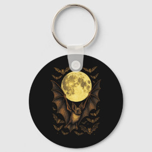 Chaveiro Bat Moon Halloween Gothic Spooky Night