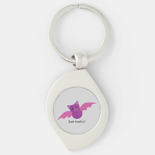 Chaveiro Bat Rosa Batástico Bonito (Frente)