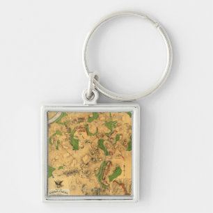Chaveiro Batalha de Antietam - mapa panorâmico 3 da guerra