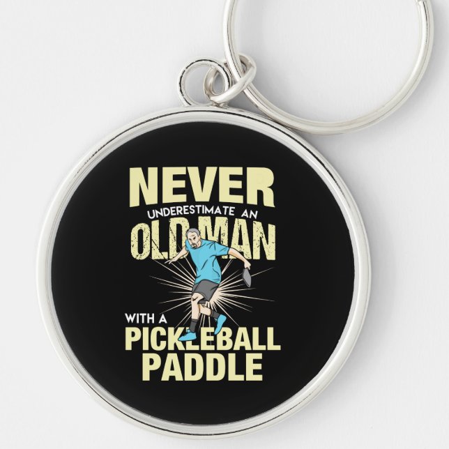 Chaveiro Batalhão - Homem Velho Com Uma Alça De Pickleball (Frente)