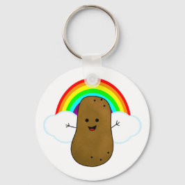Chaveiro Batata Feliz E Um Arco-Íris
