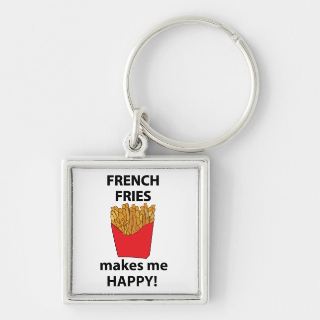 Chaveiro Batata Frita Me Faz Feliz Batata Frita  (Frente)