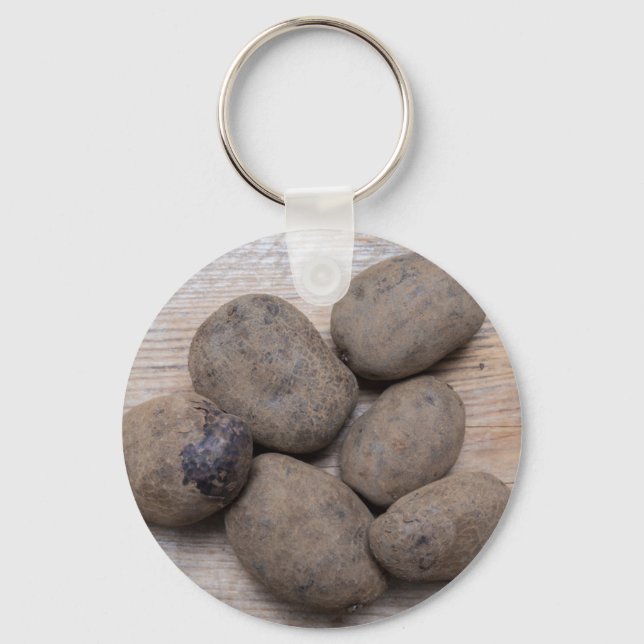 Chaveiro Batatas em madeira rústica (Frente)