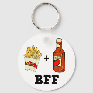 Chaveiro Batatas fritas e Ketchup BFF