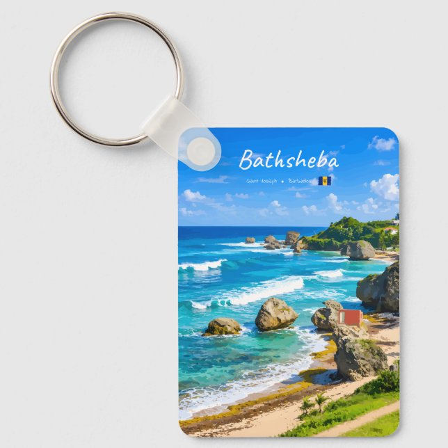 Chaveiro Bathsheba, Barbados - Clássico da Costa de Praia T (Frente)