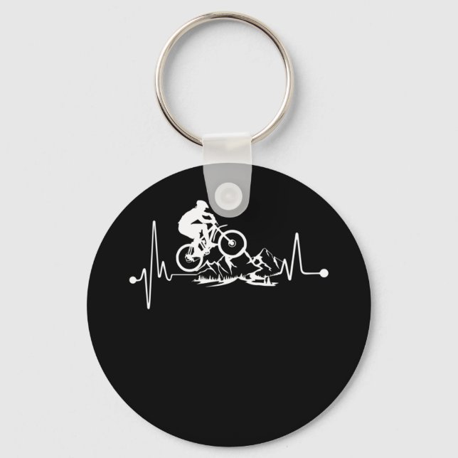 Chaveiro Batimento Cardíaco de Bicicleta de Montanha (Frente)