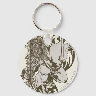 Chaveiro Batman e Letra B Decortada