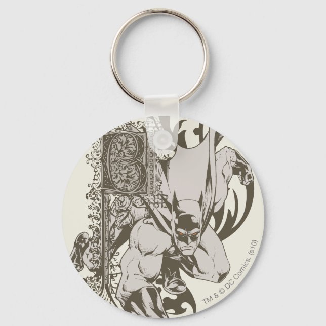 Chaveiro Batman e Letra B Decortada (Frente)