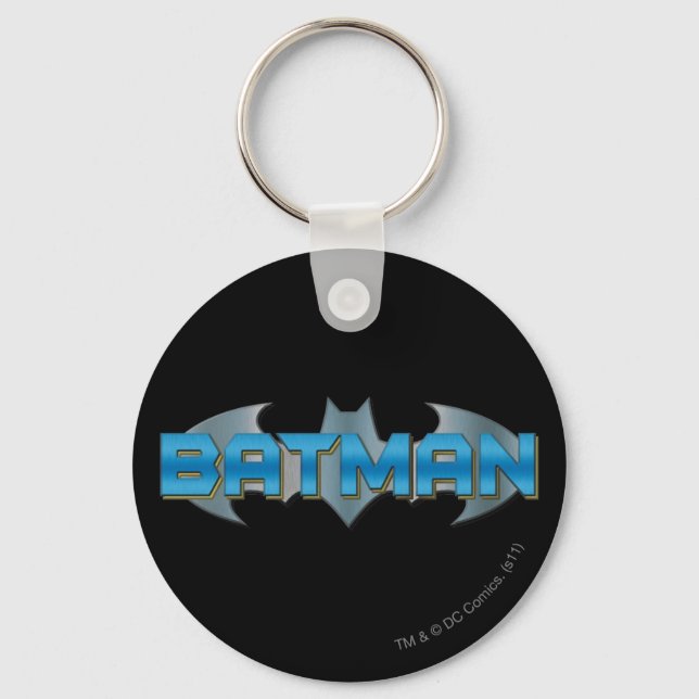 Chaveiro Batman | Logotipo do nome azul (Frente)