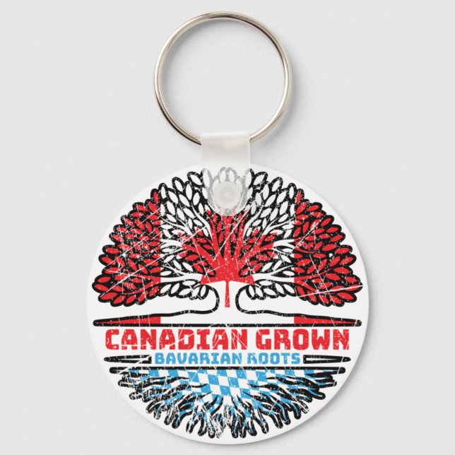Chaveiro Baviera Bavarian Canada Tree Roots Flag (Frente)