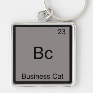 Chaveiro Bc - Gato Empresarial Símbolo de Elemento de Quími