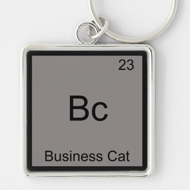 Chaveiro Bc - Gato Empresarial Símbolo de Elemento de Quími (Frente)