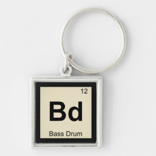 Chaveiro Bd - Bumbo de Música Tabela Periódica de Química