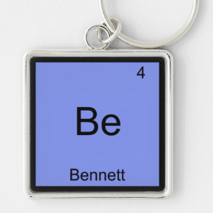 Chaveiro Be - Bennett Funny Chemisty Element Symbol Name T