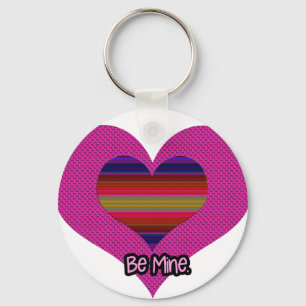 Chaveiro Be Mine Valentine Rainbow Heart