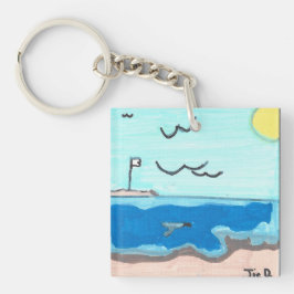 Chaveiro Beach Scene Magnet