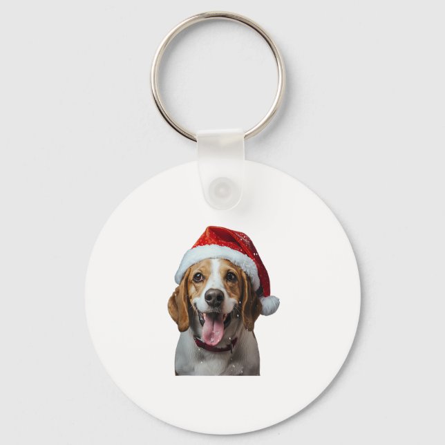 Chaveiro Beagle Christmas (Frente)