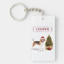 Beagle Engraçado Cachorro de Natal com Árvore