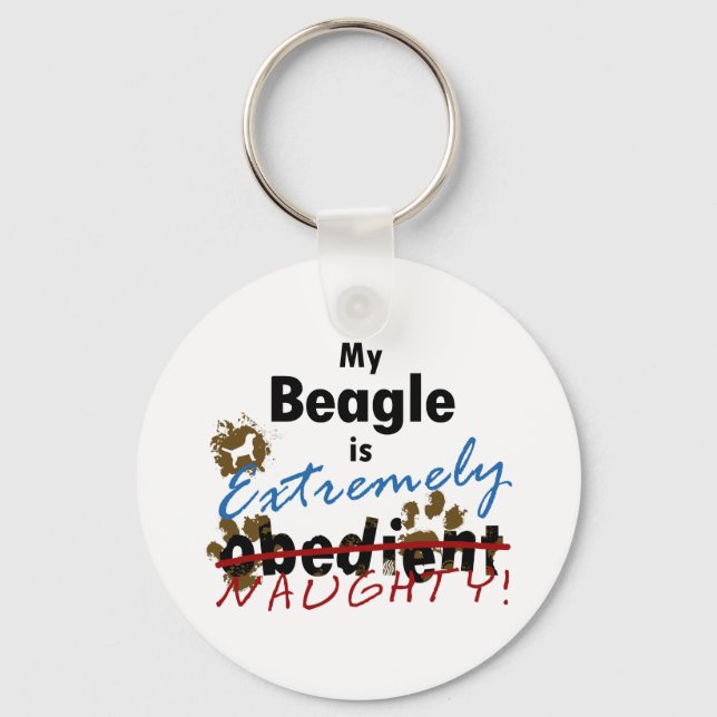 Chaveiro Beagle extremamente travesso (Frente)