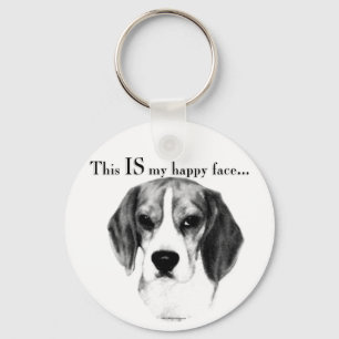 Chaveiro Beagle Happy Face; Beagle Feliz; Beagle Grumpy
