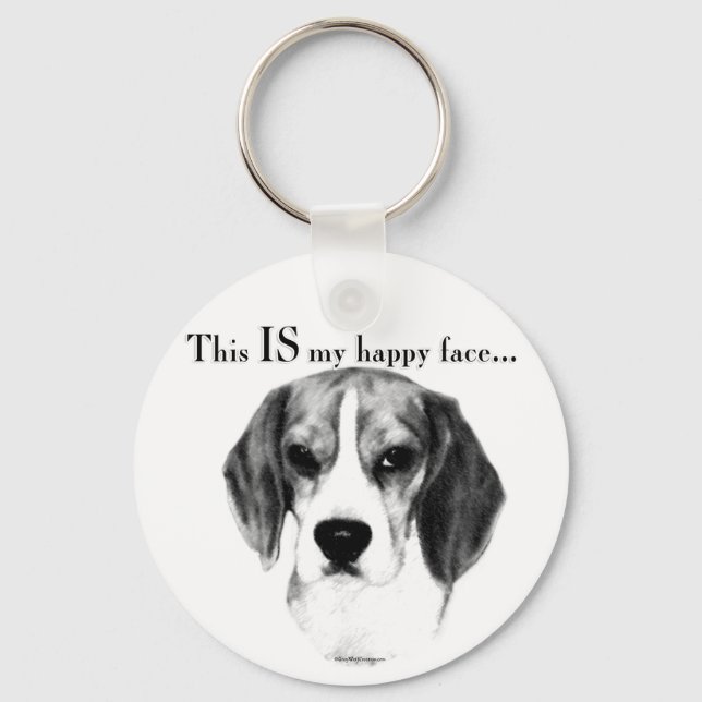 Chaveiro Beagle Happy Face; Beagle Feliz; Beagle Grumpy (Frente)
