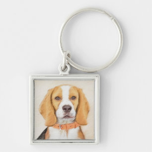 Chaveiro Beagle Hound Dog Painting Original Animal Art