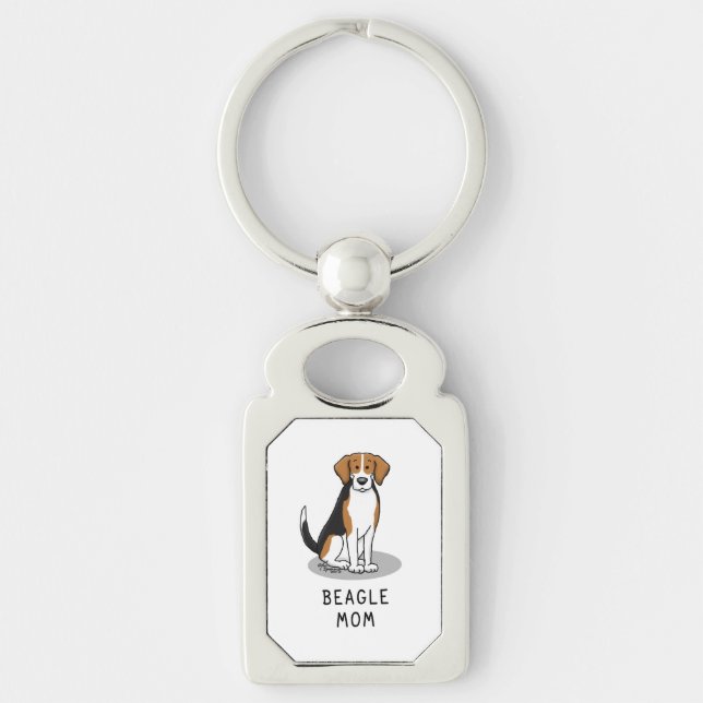 Chaveiro Beagle Mãe (triz cor 3) Cachorro Cachorro Mãe (Frente)