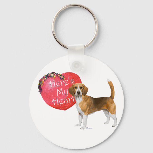 Chaveiro Beagle no Dia dos Namorados (Frente)