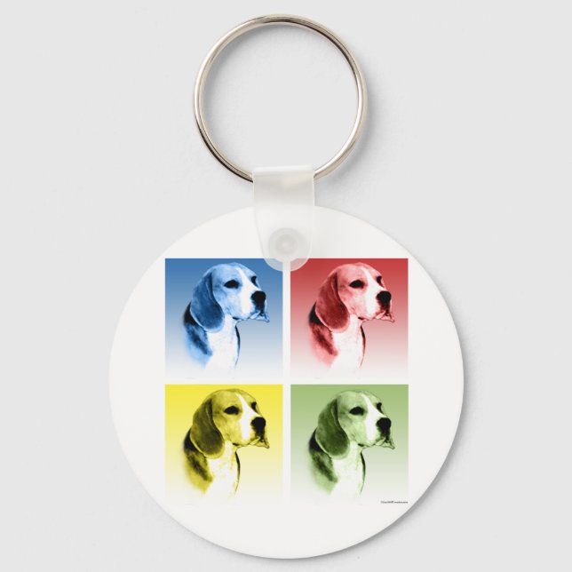 Chaveiro Beagle Pop Art (Frente)