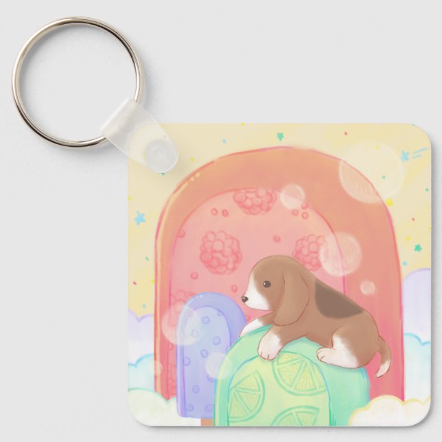 Chaveiro Beagle & Popsicles (Frente)