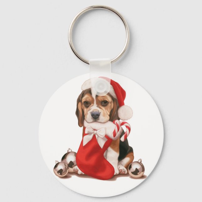 Chaveiro Beagle Puppy Natal (Frente)