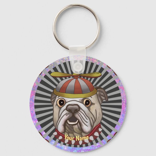 Chaveiro Beanie BullDog (Frente)