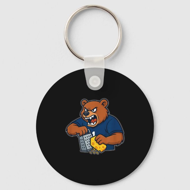 Chaveiro Bear Grating Cheese Funny  (Frente)
