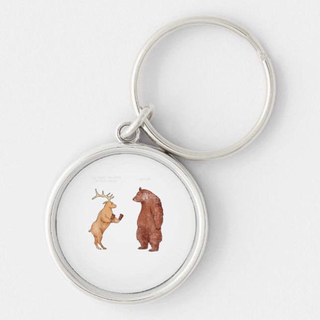 Chaveiro Bear Hands Oh Deer Funny Sayings Pun Gift  (Frente)
